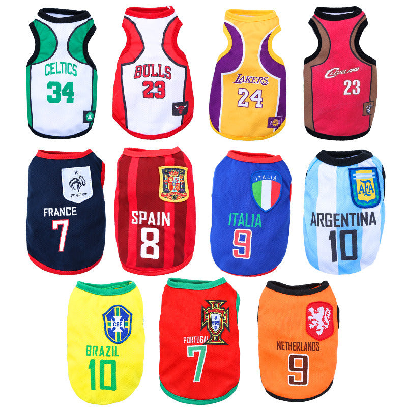 World Cup Edition Breathable Pet Soccer Jersey - All Teams & Sizes (XS-6XL)