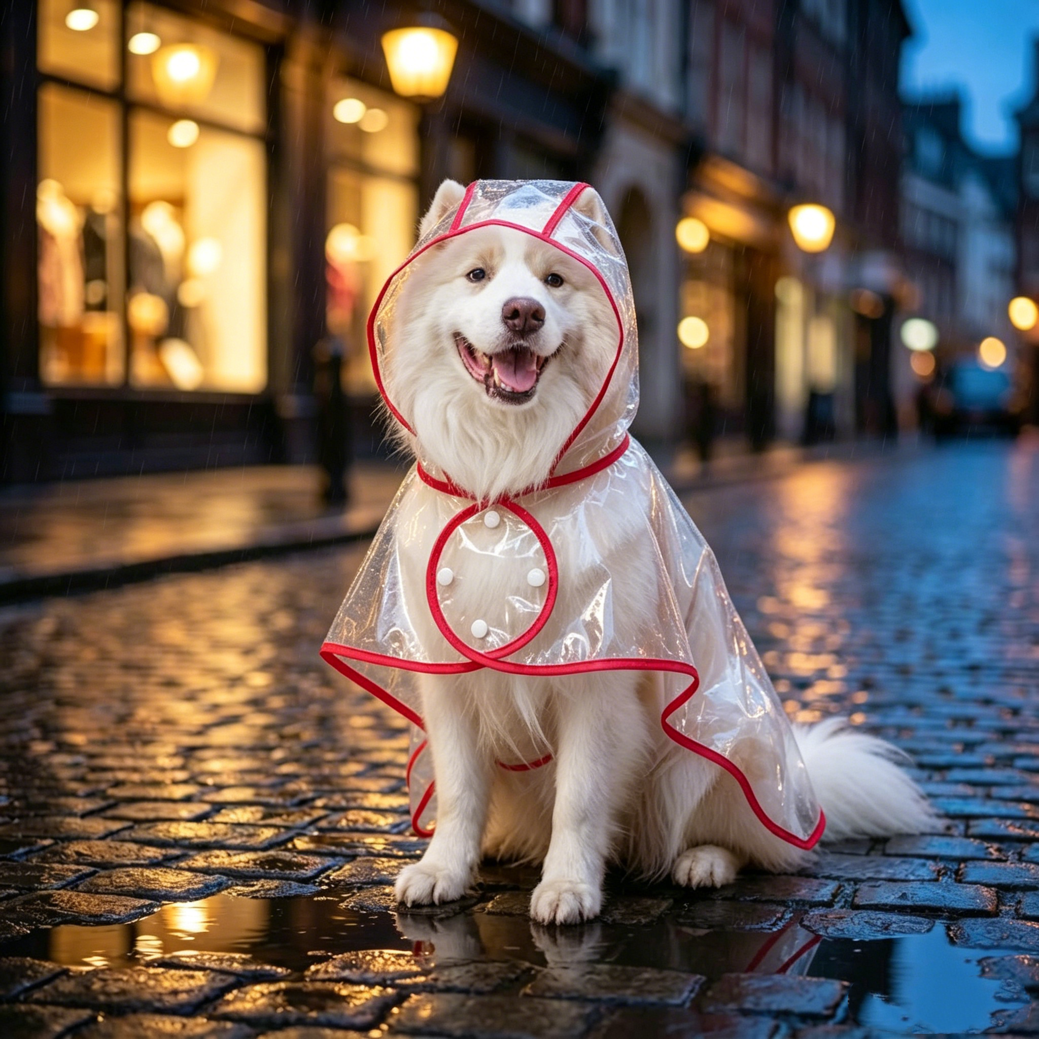Aesthetic Clear Waterproof Pet Raincoat - Full Coverage for Cats & Dogs (XS-8XL)