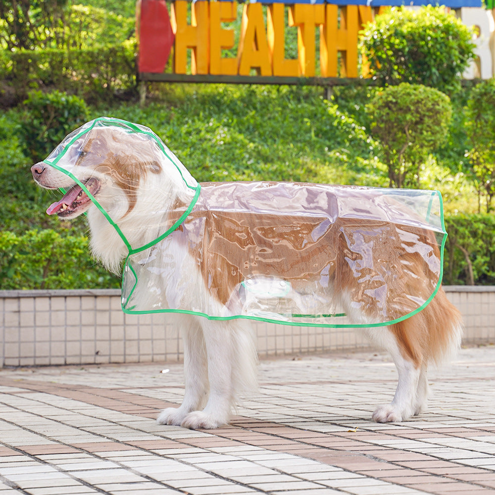 Aesthetic Clear Waterproof Pet Raincoat - Full Coverage for Cats & Dogs (XS-8XL)