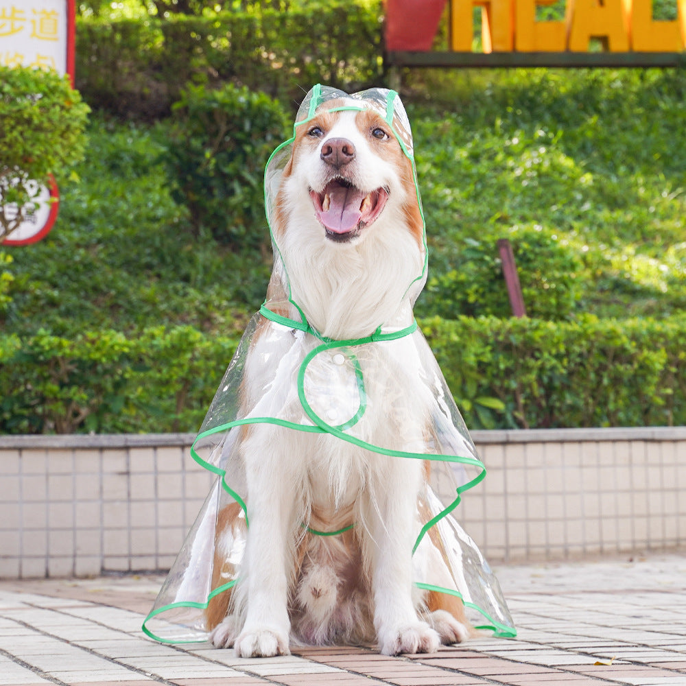 Aesthetic Clear Waterproof Pet Raincoat - Full Coverage for Cats & Dogs (XS-8XL)