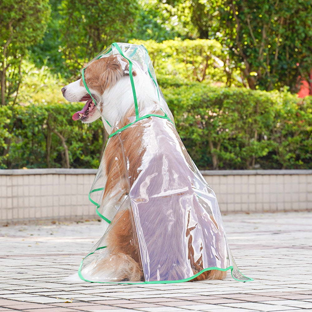 Aesthetic Clear Waterproof Pet Raincoat - Full Coverage for Cats & Dogs (XS-8XL)
