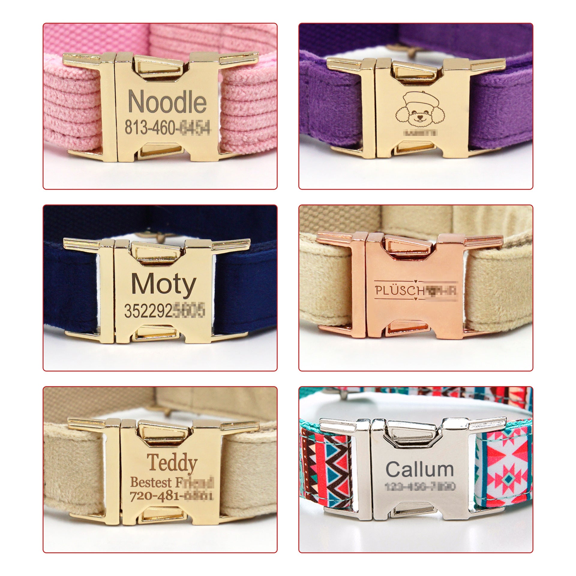 The Pet Edit | Luxury Laser Engraved Personalized Velvet Collar Collection(Group 2)