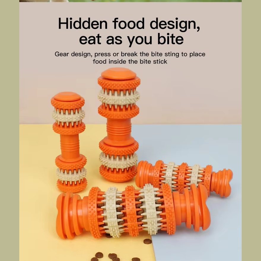 Dog mental stimulation toy – hidden treat dispenser chew toy for indoor play