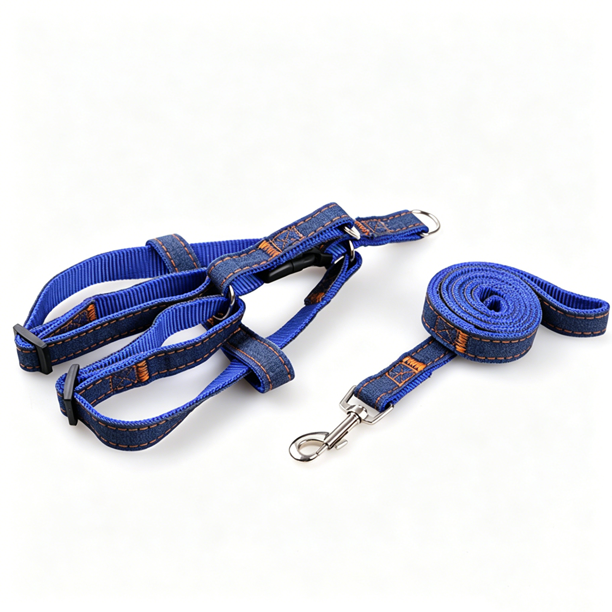 The Pet Edit | Vintage American Denim Pet Harness & Leash Set