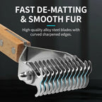 Premium Beech Wood 3-in-1 & 2-in-1 Pet Grooming Tool