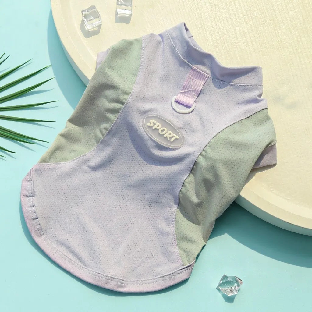Purple-Grey Sport Vest (Ice Silk) - Premium Cooling Fabric