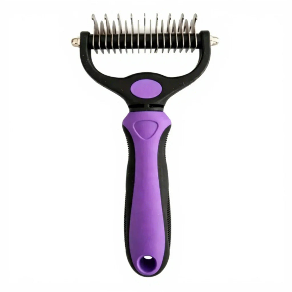 Professional 2-in-1 Pet De-matting & De-shedding Comb
