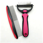Set: Red Brush + Slicker Comb