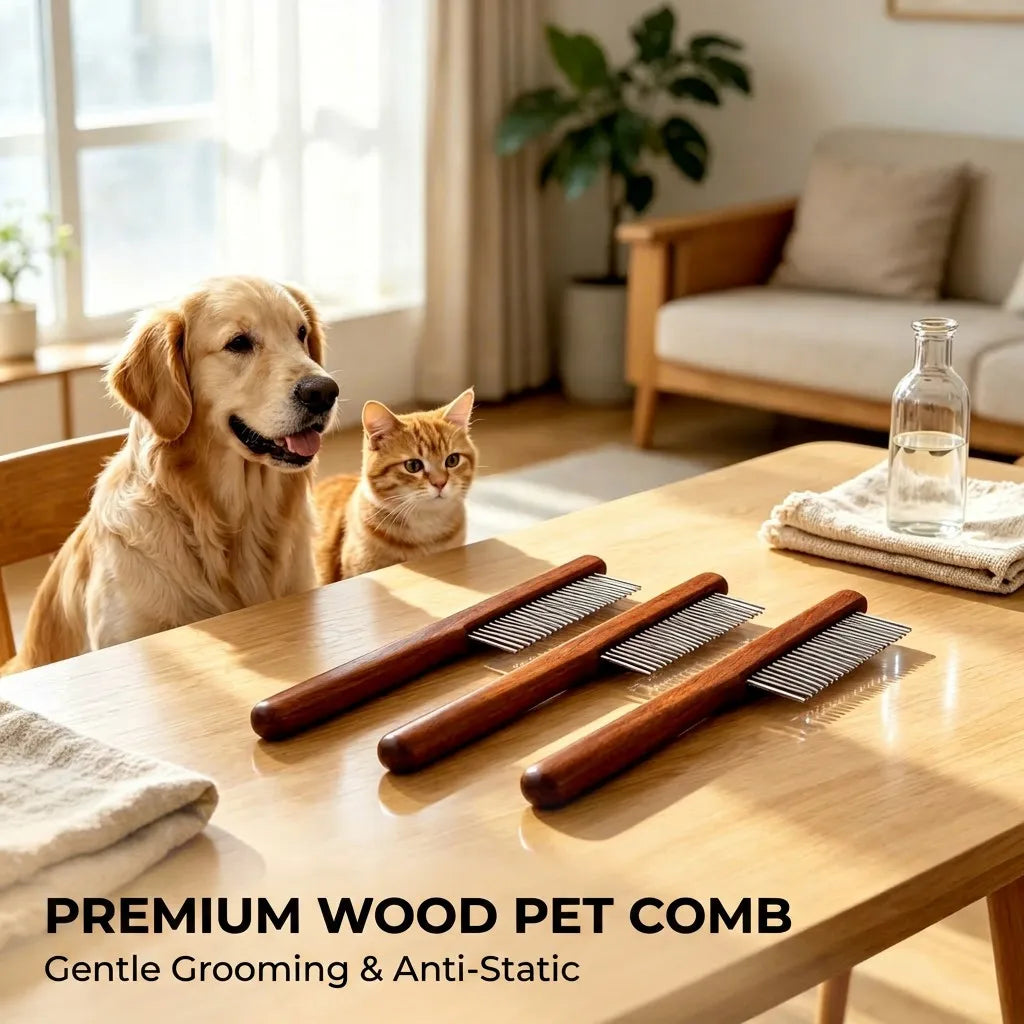 Premium Wood Pet Comb - Lifestyle Branding