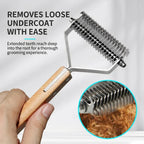Premium Beech Wood 3-in-1 & 2-in-1 Pet Grooming Tool - Image 2
