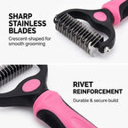 Professional 2-in-1 Pet De-matting & De-shedding Comb - Image 5