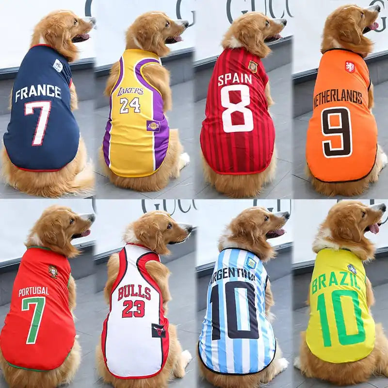 World Cup Edition Breathable Pet Soccer Jersey - All Teams & Sizes (XS-6XL)