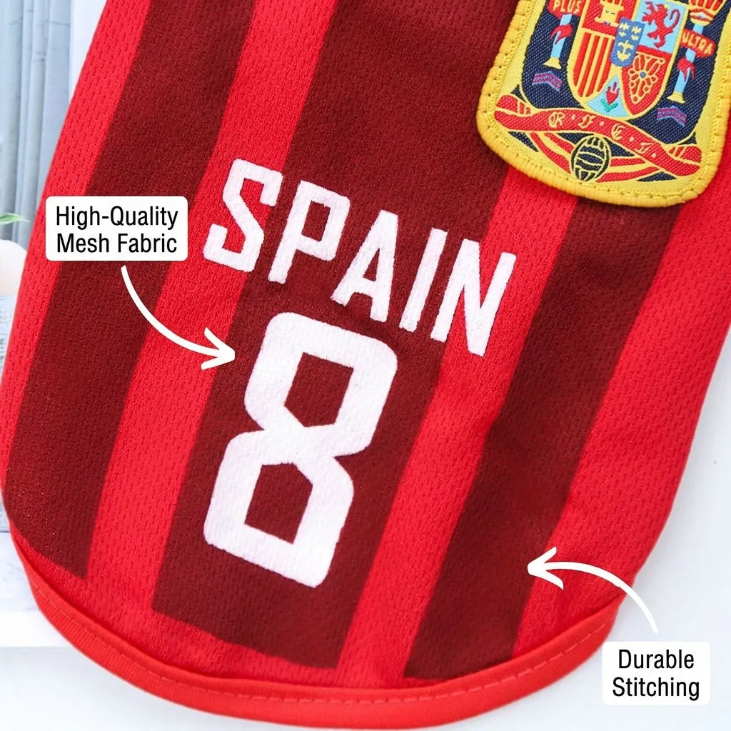 World Cup Edition Breathable Pet Soccer Jersey - All Teams & Sizes (XS-6XL)
