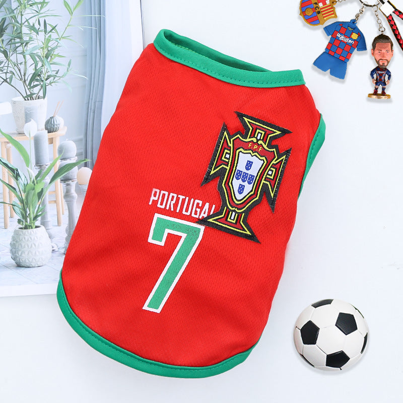 World Cup Edition Breathable Pet Soccer Jersey - All Teams & Sizes (XS-6XL)