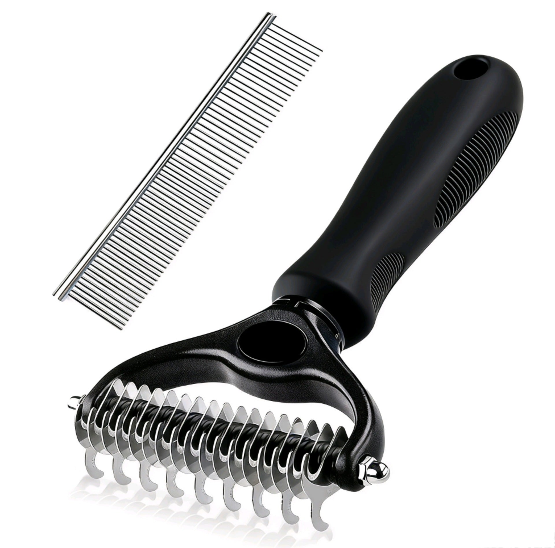 Professional 2-in-1 Pet De-matting & De-shedding Comb