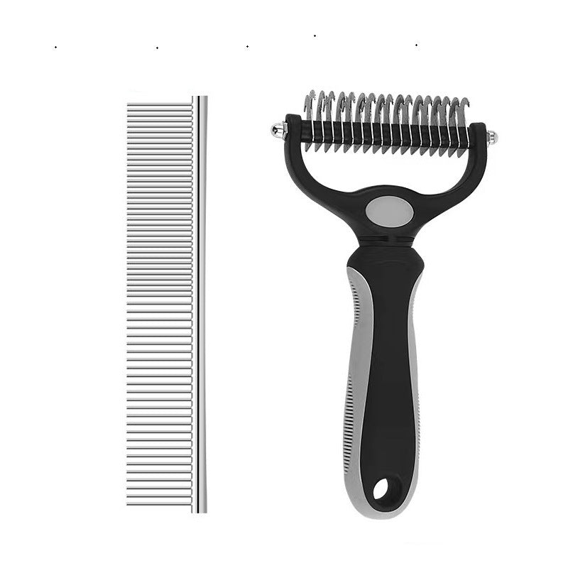 Professional 2-in-1 Pet De-matting & De-shedding Comb