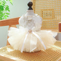 Aesthetic Pearl & Lace Pet Wedding Dress Gown - Premium Gala Collection