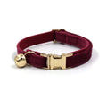 The Pet Edit | Luxury Handcrafted Velvet Collar with Golden Bell - Boutique Collection