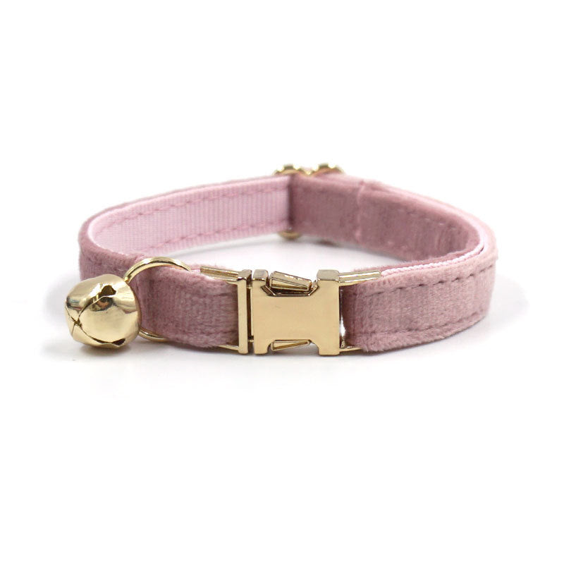 The Pet Edit | Luxury Handcrafted Velvet Collar with Golden Bell - Boutique Collection