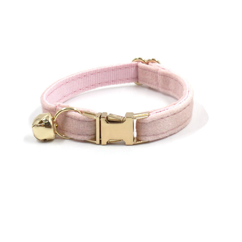 The Pet Edit | Luxury Handcrafted Velvet Collar with Golden Bell - Boutique Collection