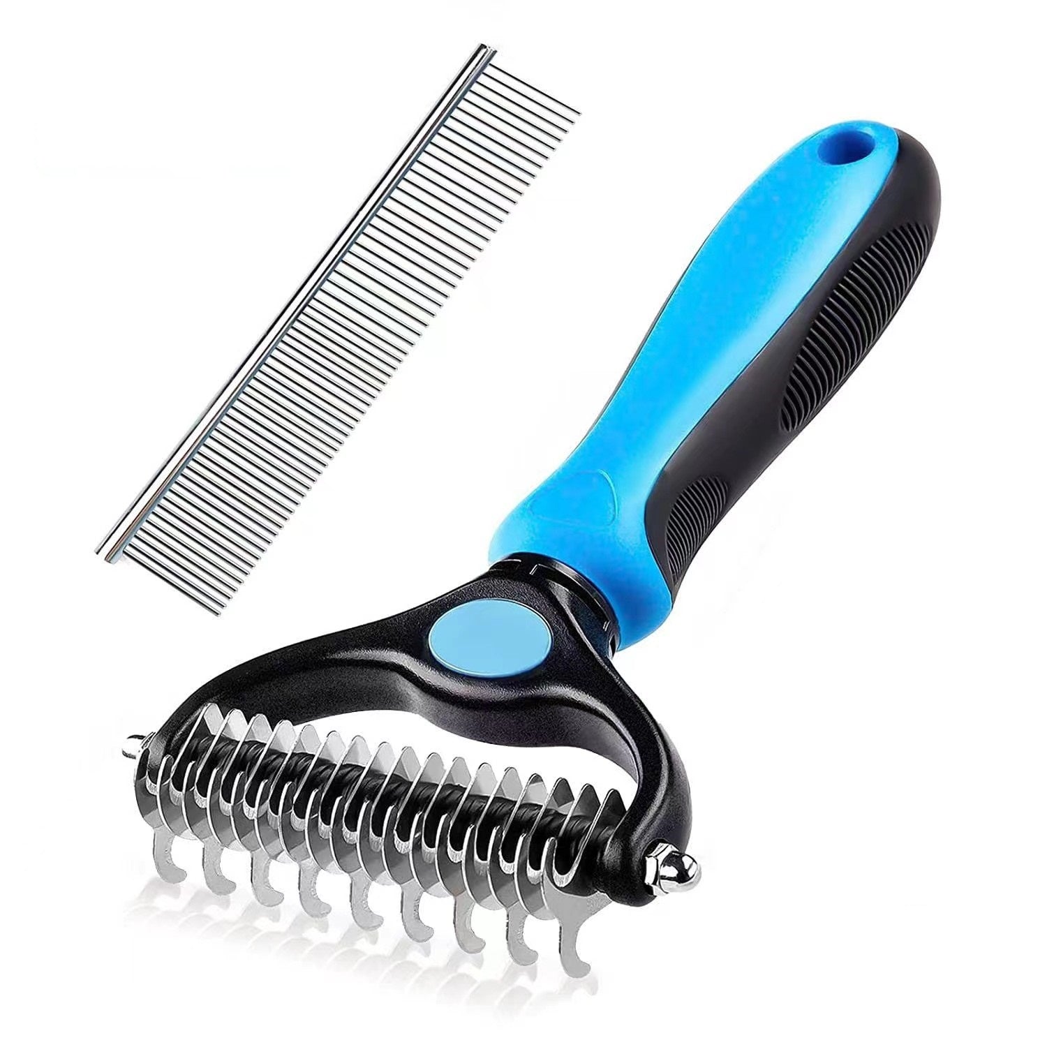 Professional 2-in-1 Pet De-matting & De-shedding Comb