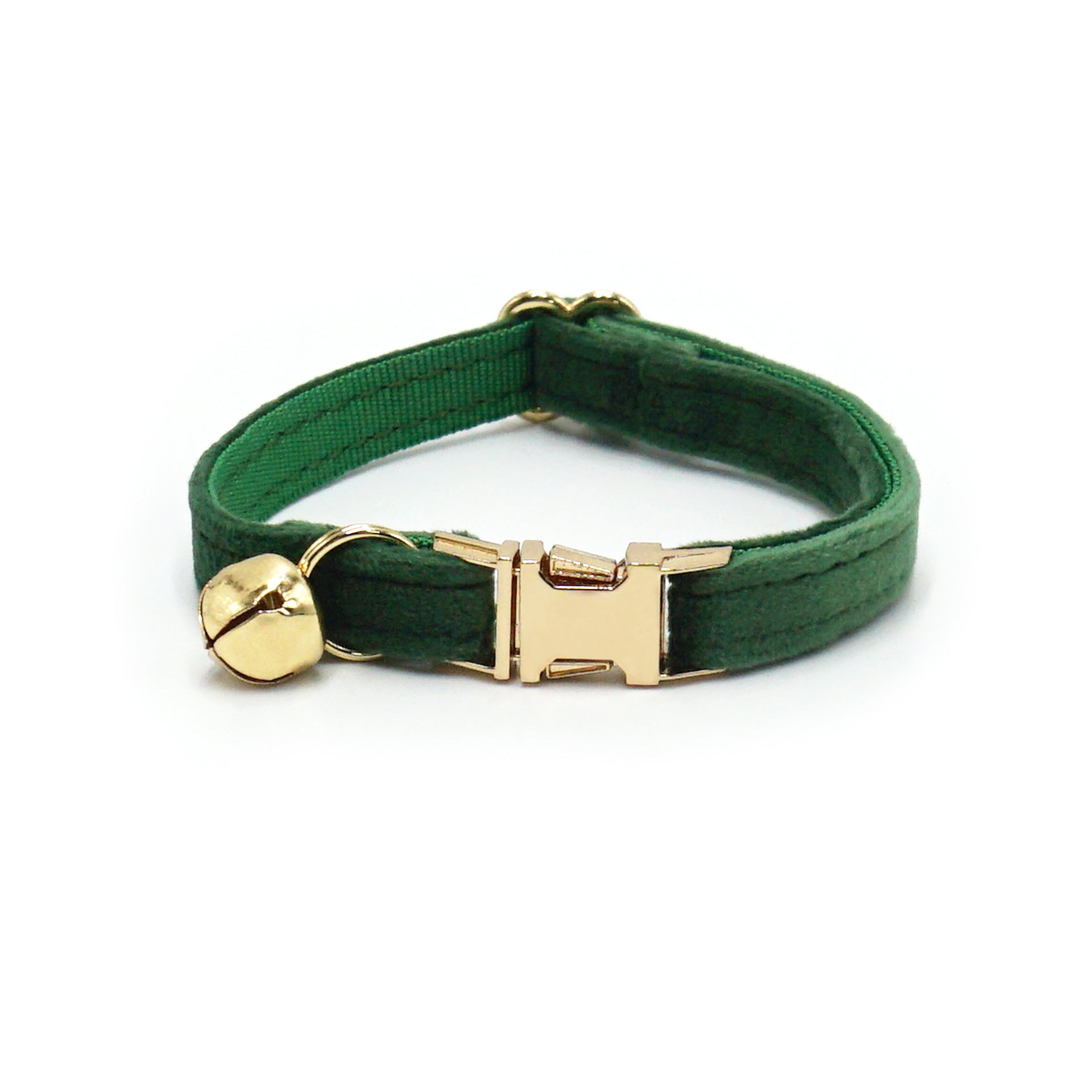 The Pet Edit | Luxury Handcrafted Velvet Collar with Golden Bell - Boutique Collection