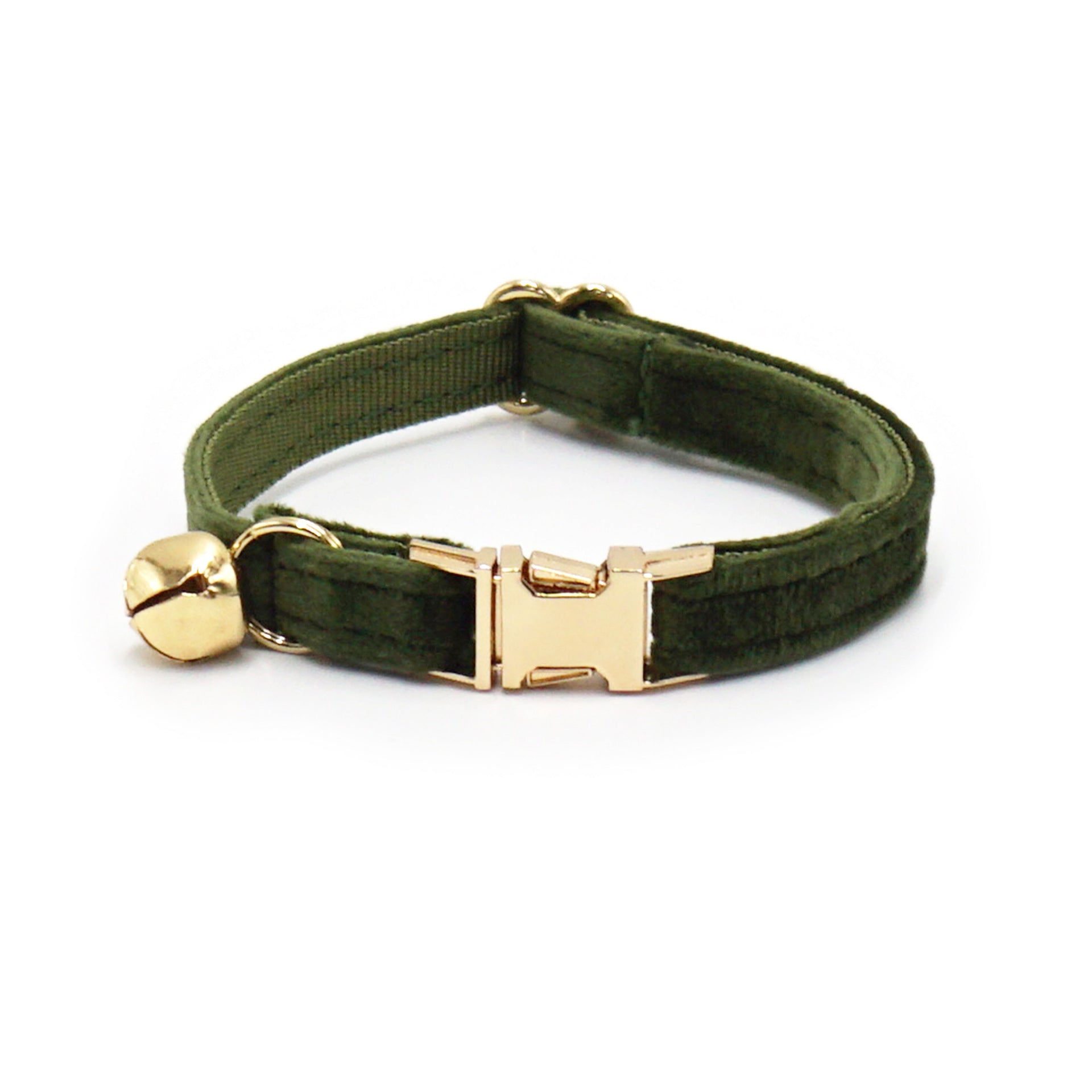 The Pet Edit | Luxury Handcrafted Velvet Collar with Golden Bell - Boutique Collection
